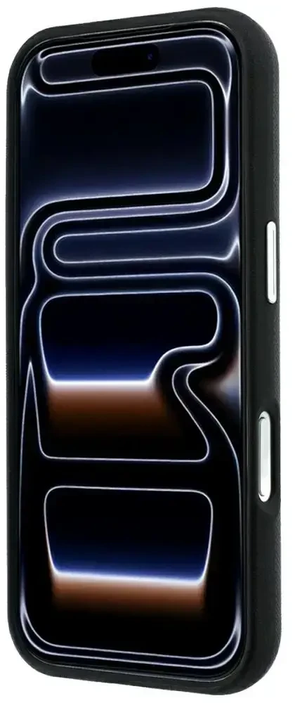 Dėklas Karl Lagerfeld Saffiano Small Script Metal Logo MagSafe Case for iPhone 17 Pro Max / 18 Pro Max - Juodas