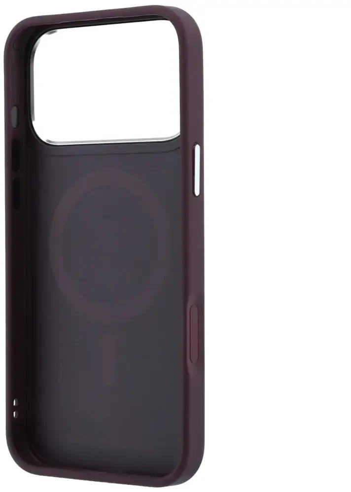Dėklas Karl Lagerfeld with Ring Stand 360 Choupette Head Pin MagSafe do iPhone 18 Pro / 17 Pro bordo spalvos