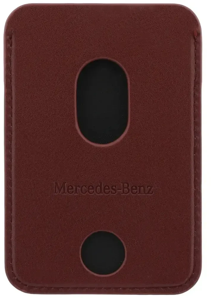 Dėklas Rinkinys etui + portfel Mercedes Grilis Pattern Leather MagSafe do iPhone 18 Pro Max / 17 Pro Max bordo spalvos