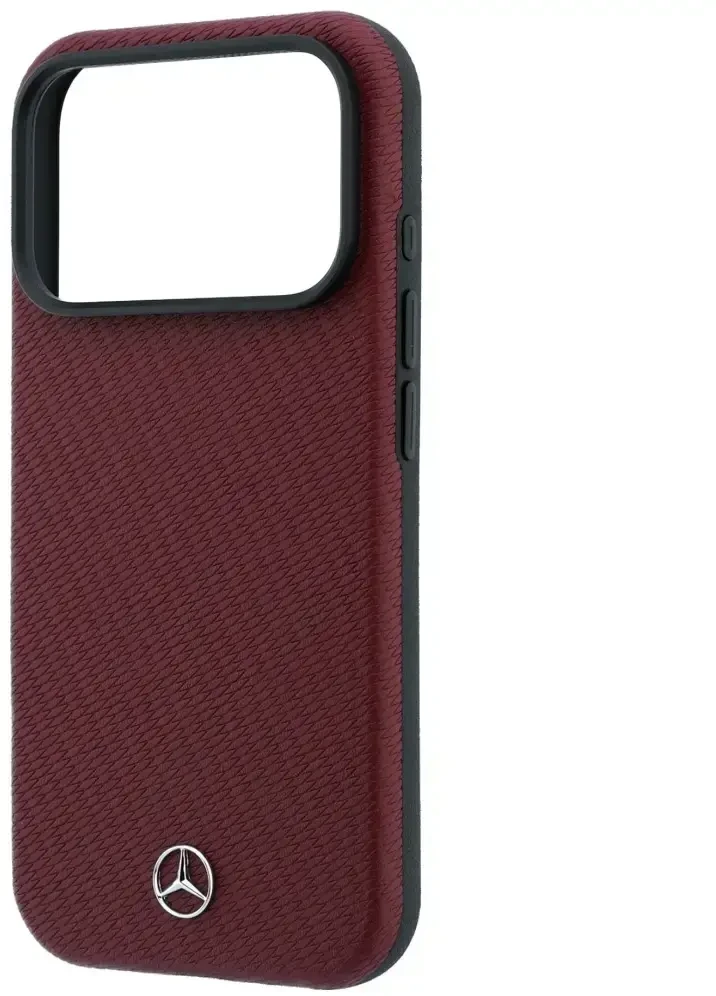 Dėklas Rinkinys etui + portfel Mercedes Grilis Pattern Leather MagSafe do iPhone 18 Pro Max / 17 Pro Max bordo spalvos