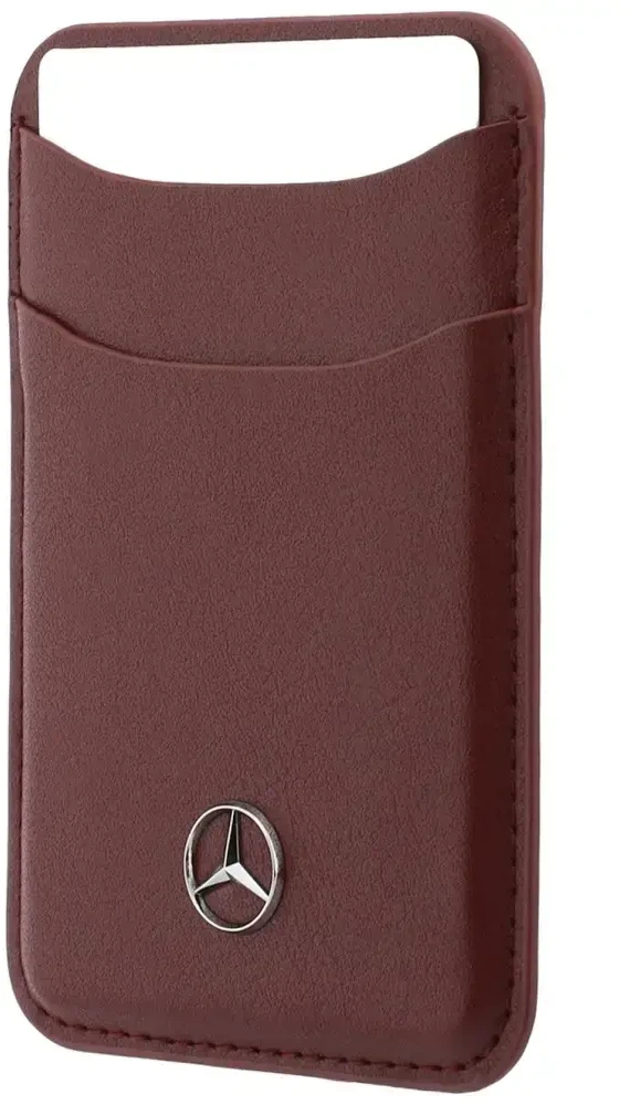 Dėklas Rinkinys etui + portfel Mercedes Grilis Pattern Leather MagSafe do iPhone 18 Pro Max / 17 Pro Max bordo spalvos