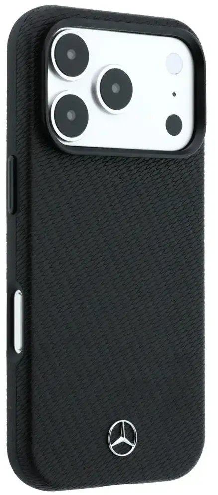 Dėklas Rinkinys etui + portfel Mercedes Grilis Pattern Leather MagSafe do iPhone 18 Pro / 17 Pro juoda
