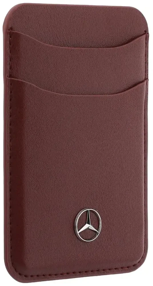 Dėklas Rinkinys etui + portfel Mercedes Grilis Pattern Leather MagSafe do iPhone 18 Pro / 17 Pro bordo spalvos