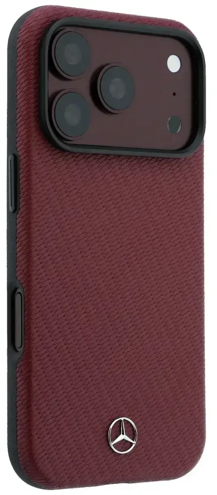 Dėklas Rinkinys etui + portfel Mercedes Grilis Pattern Leather MagSafe do iPhone 18 Pro / 17 Pro bordo spalvos
