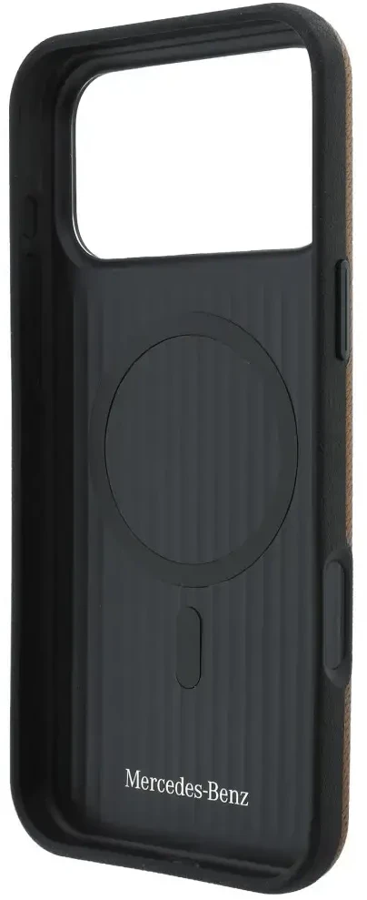 Dėklas Rinkinys etui + portfel Mercedes Grilis Pattern Leather MagSafe do iPhone 18 Pro Max / 17 Pro Max camel