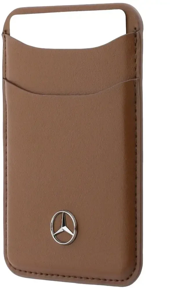 Dėklas Rinkinys etui + portfel Mercedes Grilis Pattern Leather MagSafe do iPhone 18 Pro Max / 17 Pro Max camel
