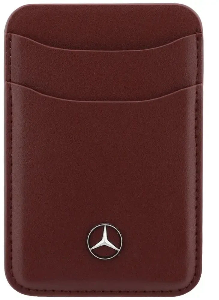 Dėklas Rinkinys etui + portfel Mercedes Grilis Pattern Leather MagSafe do iPhone 18 Pro / 17 Pro bordo spalvos