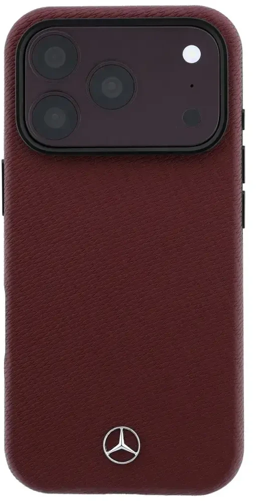Dėklas Rinkinys etui + portfel Mercedes Grilis Pattern Leather MagSafe do iPhone 18 Pro / 17 Pro bordo spalvos