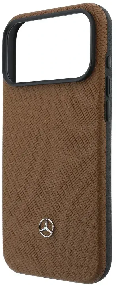 Dėklas Rinkinys etui + portfel Mercedes Grilis Pattern Leather MagSafe do iPhone 18 Pro Max / 17 Pro Max camel