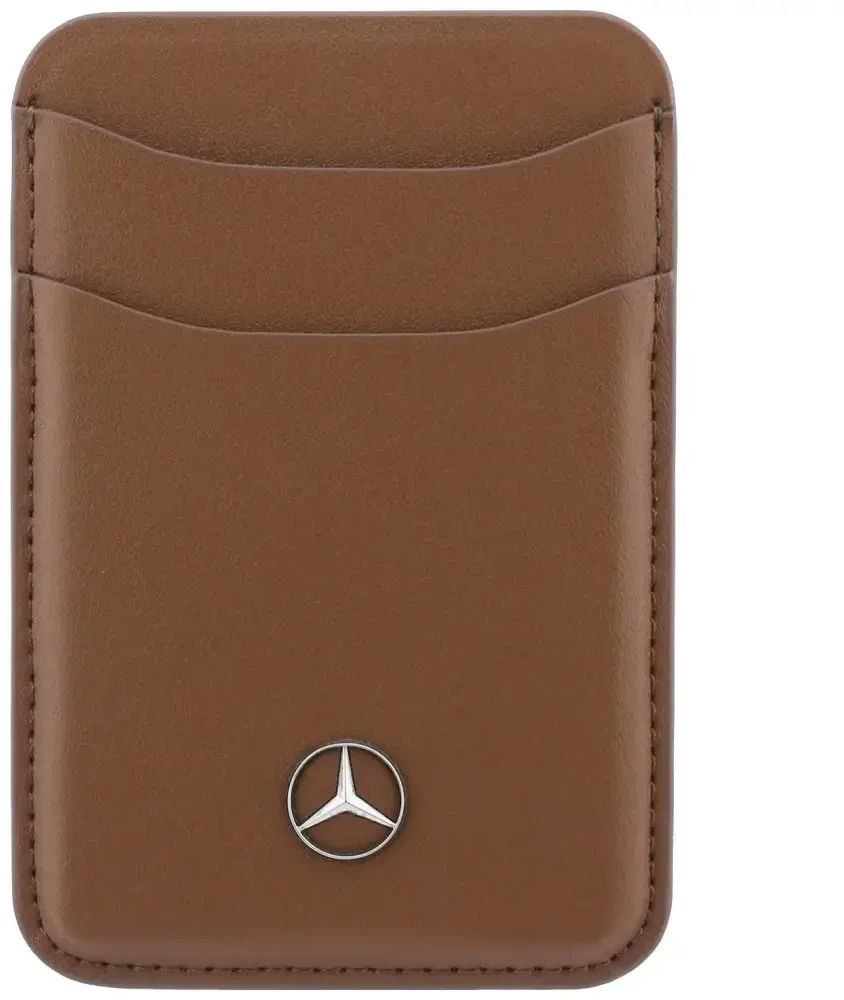 Dėklas Rinkinys etui + portfel Mercedes Grilis Pattern Leather MagSafe do iPhone 18 Pro Max / 17 Pro Max camel