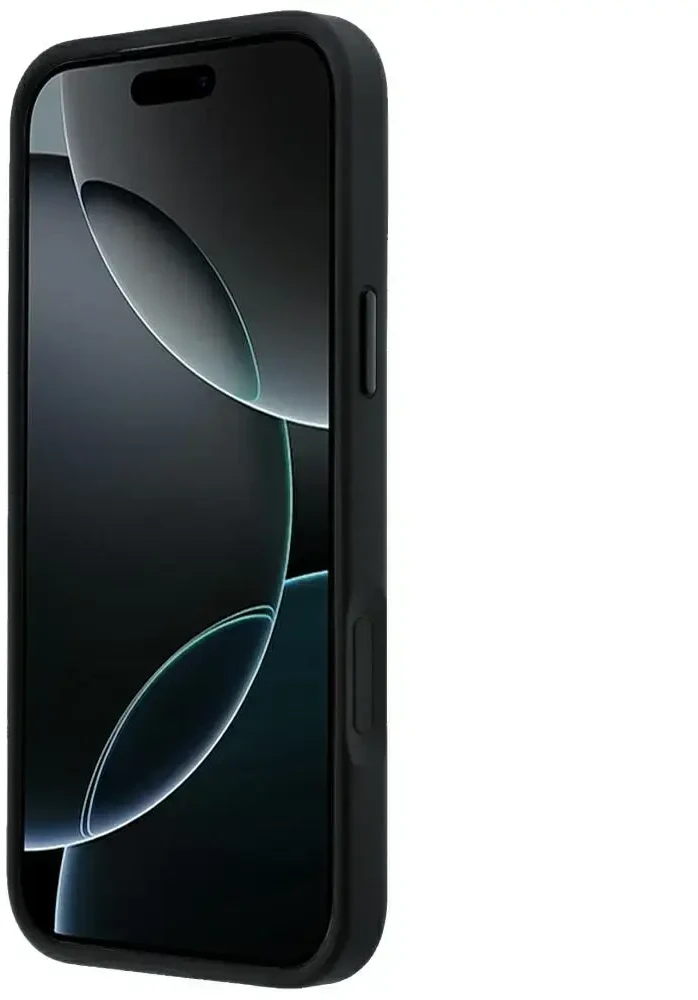 Dėklas Mercedes Leather Crossed Lines MagSafe skirtas iPhone 18 Pro Max/ 17 Pro Max juodas