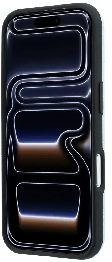 Dėklas Mercedes Leather Semi Wrap Wood Effect MagSafe skirtas iPhone 18 Pro Max / 17 Pro Max mėlynas