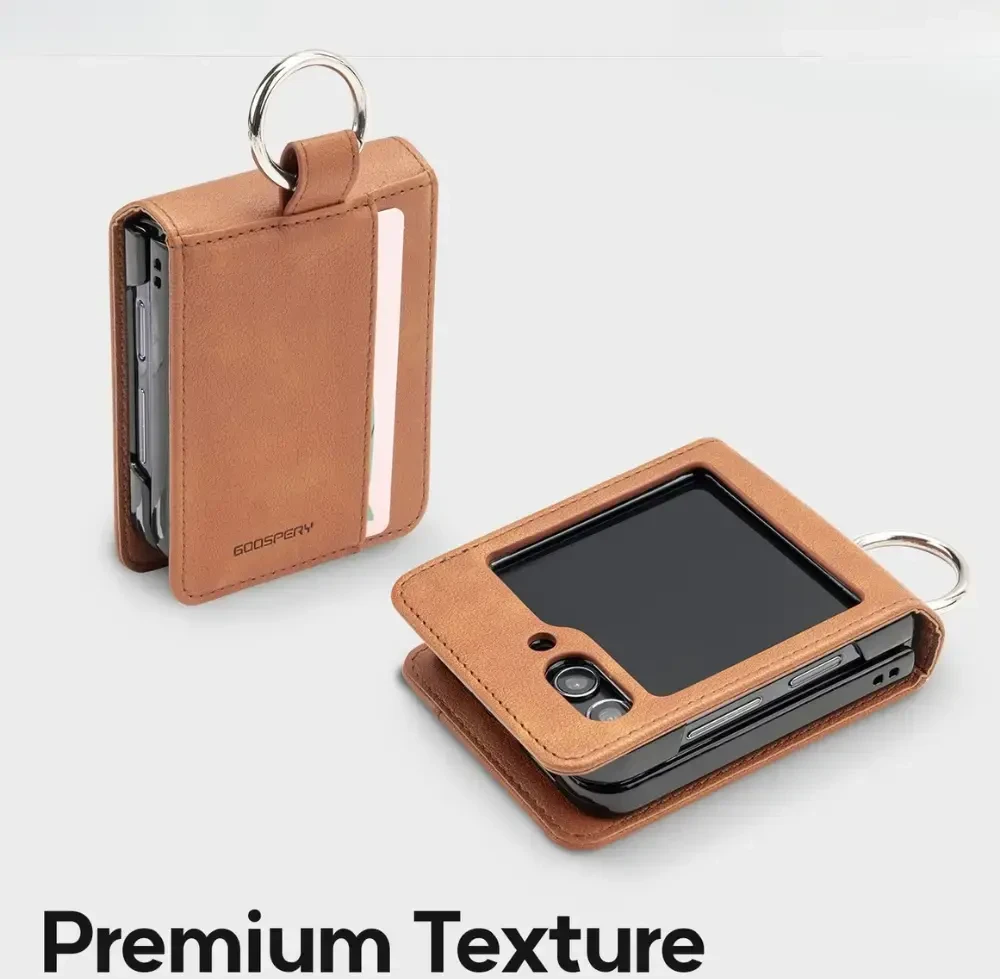 Dėklas Mercury Basic Diary do Samsung Galaxy Z Flip8 ruda