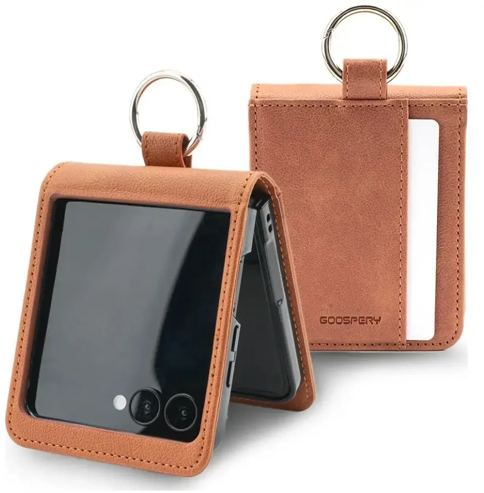 Dėklas Mercury Basic Diary do Samsung Galaxy Z Flip8 ruda