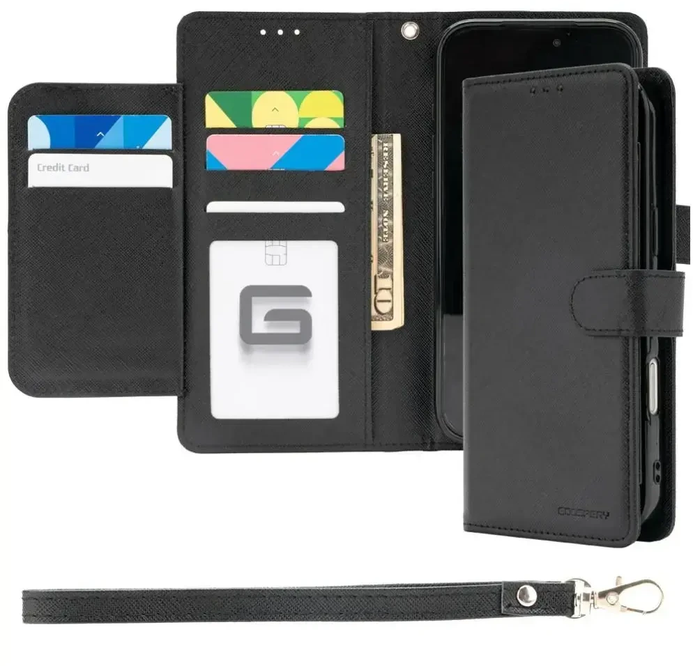 Dėklas Mercury Essential Diary do iPhone 17 Pro Max / 18 Pro Max juoda