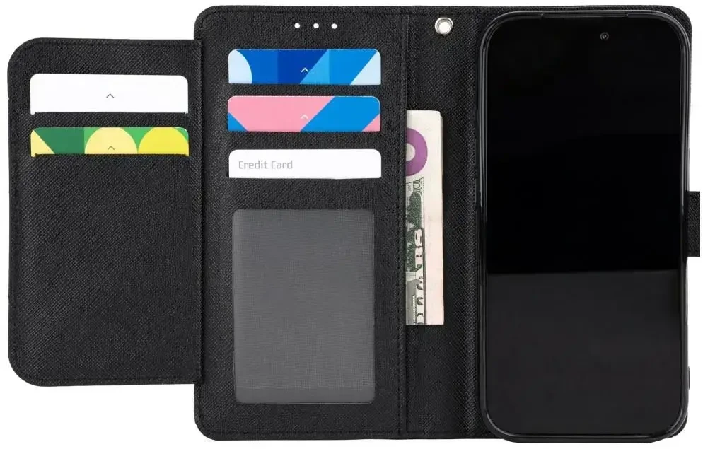 Dėklas Mercury Essential Diary do iPhone 17 Pro / 18 Pro juoda