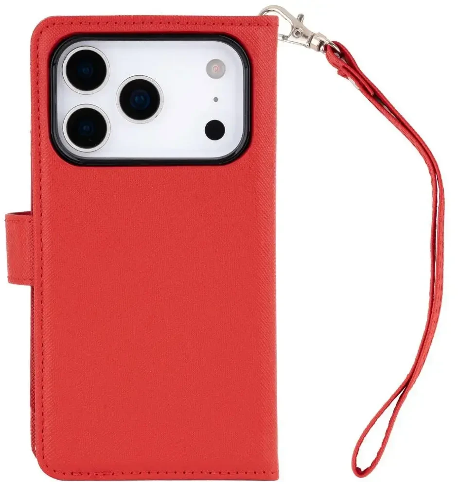 Dėklas Mercury Essential Diary do iPhone 17 Pro / 18 Pro raudona
