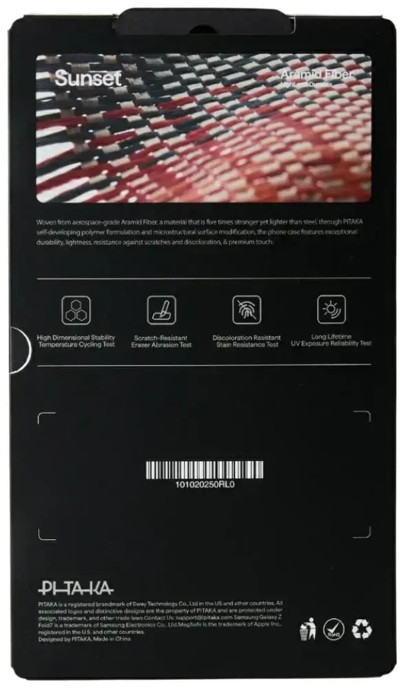 Dėklas PITAKA Ultra-Slim MagSafe skirtas Samsung Galaxy Z Fold7 sunset