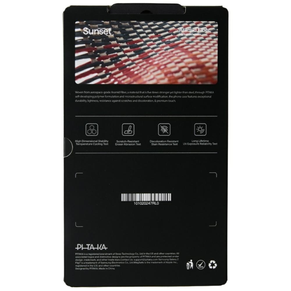 Dėklas PITAKA Ultra-Slim MagSafe skirtas Samsung Galaxy Z Flip7 sunset