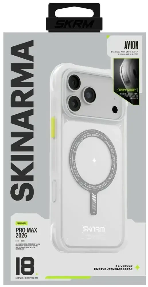 Dėklas Skinarma Avion MagSafe do iPhone 18 Pro Max / 17 Pro Max balta