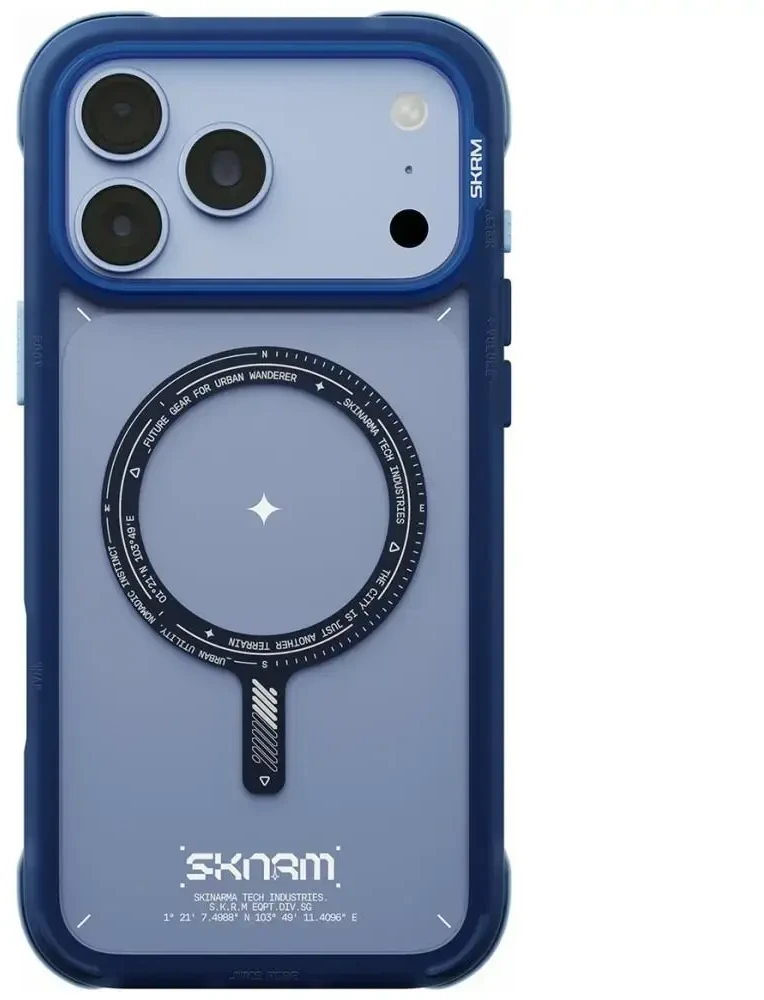 Dėklas Skinarma Avion MagSafe do iPhone 18 Pro Max / 17 Pro Max mėlyna
