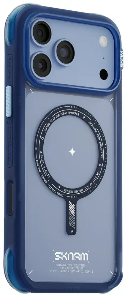 Dėklas Skinarma Avion MagSafe do iPhone 18 Pro Max / 17 Pro Max mėlyna