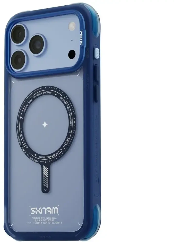 Dėklas Skinarma Avion MagSafe do iPhone 18 Pro Max / 17 Pro Max mėlyna