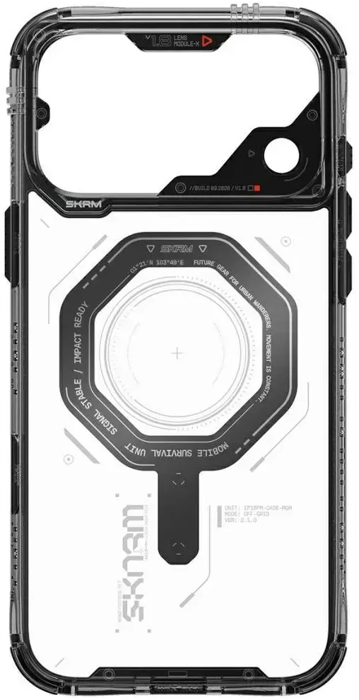 Dėklas Skinarma Magma MagSafe, skirtas iPhone 18 Pro Max / 17 Pro Max, grafito spalvos