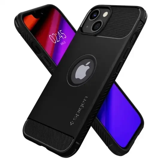 Dėklas SPIGEN Rugged Armor ACS03518 Iphone 13 – matinis juodas