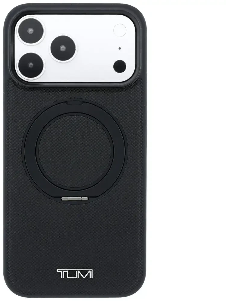 Dėklas Tumi Ballistic su žiediniu stovu MagSafe, skirtas iPhone 18 Pro Max / 17 Pro Max, juodas