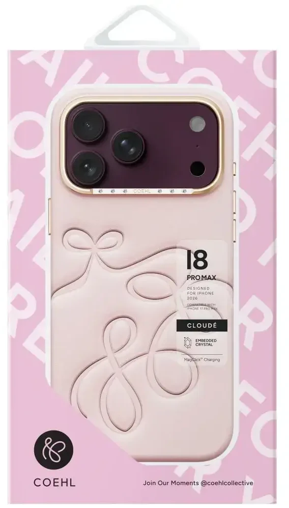 Dėklas UNIQ Coehl Cloude, skirtas iPhone 18 Pro Max / 17 Pro Max, su magnetiniu įkrovimu, rožinis