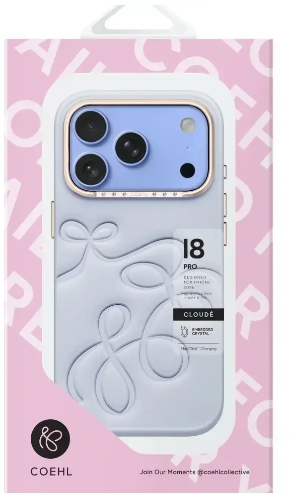 Dėklas UNIQ Coehl Cloude, skirtas iPhone 18 Pro / 17 Pro, su magnetiniu įkrovimu, mėlynas
