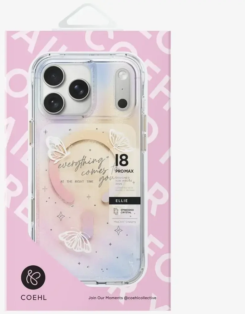 Dėklas UNIQ Coehl Ellie do iPhone 18 Pro Max / 17 Pro Max Magnetic Charging prism bloom