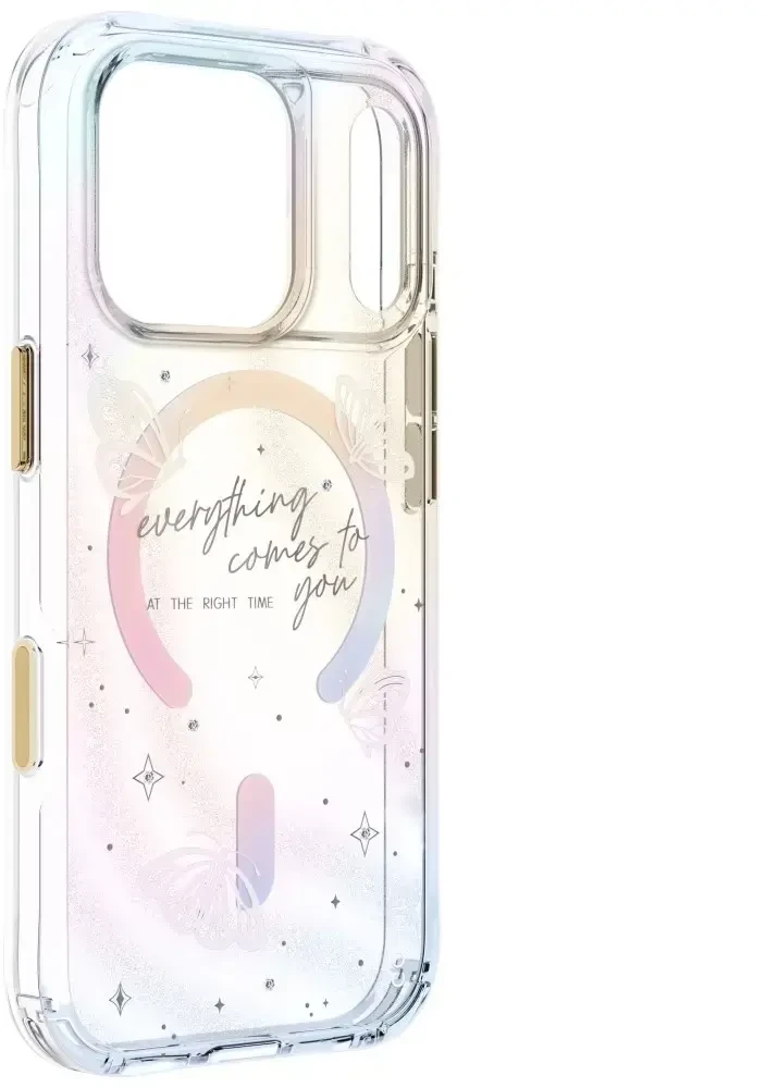 Dėklas UNIQ Coehl Ellie, skirtas iPhone 18 Pro / 17 Pro, su magnetiniu įkrovimu, prism bloom