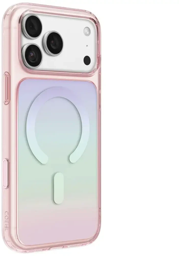 Dėklas UNIQ Coehl Estelle, skirtas iPhone 18 Pro / 17 Pro, su magnetiniu įkrovimu, rožinis