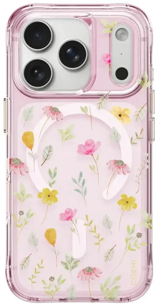Dėklas UNIQ Coehl Evie, skirtas iPhone 18 Pro / 17 Pro, su magnetiniu įkrovimu, rožinis