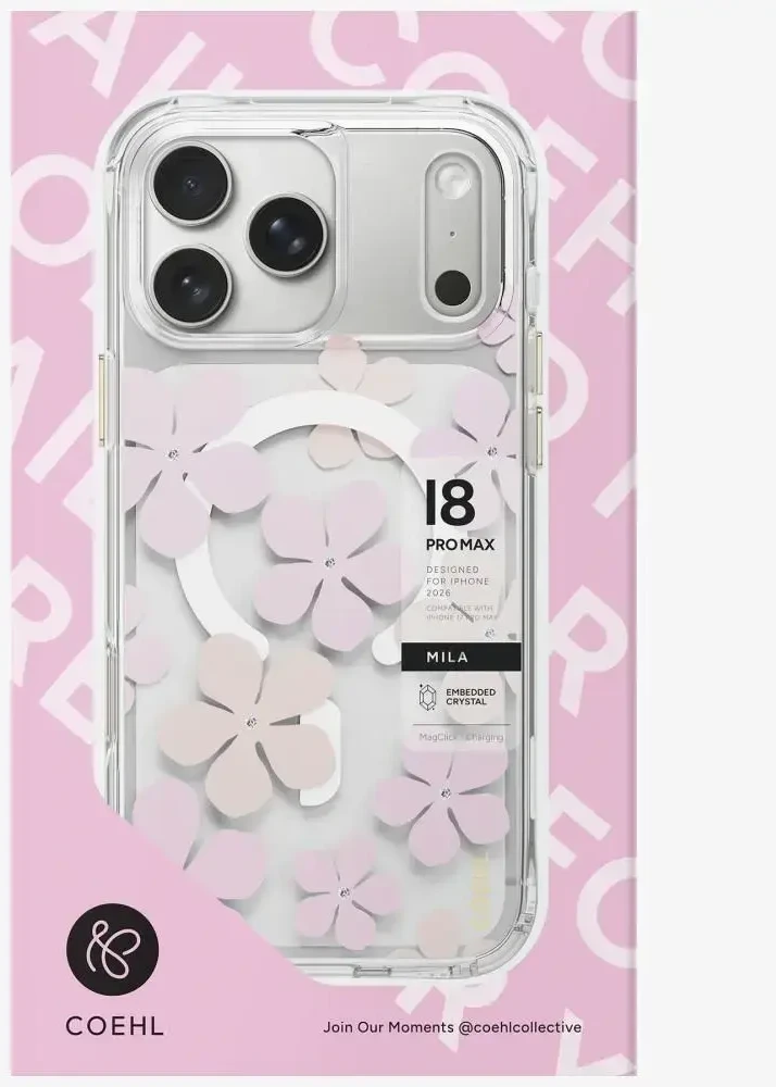Dėklas UNIQ Coehl Mila, skirtas iPhone 18 Pro Max / 17 Pro Max, magnetinis įkrovimas, rožinis