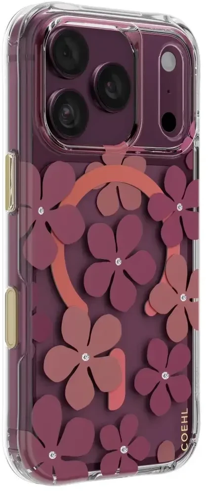 Dėklas UNIQ Coehl Mila, skirtas iPhone 18 Pro / 17 Pro, su magnetiniu įkrovimu, bordo spalvos