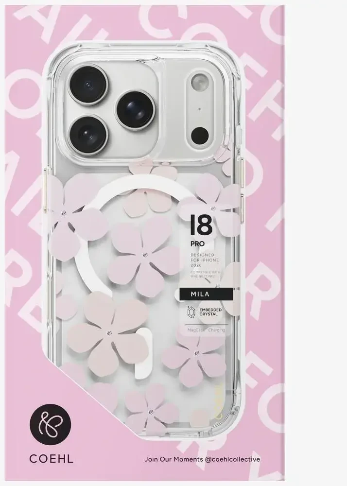 Dėklas UNIQ Coehl Mila, skirtas iPhone 18 Pro / 17 Pro, su magnetiniu įkrovimu, rožinis