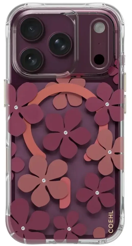 Dėklas UNIQ Coehl Mila, skirtas iPhone 18 Pro / 17 Pro, su magnetiniu įkrovimu, bordo spalvos