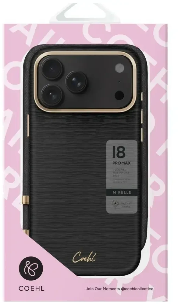 Dėklas UNIQ Coehl Mirelle do iPhone 18 Pro Max / 17 Pro Max Magnetic Charging juoda