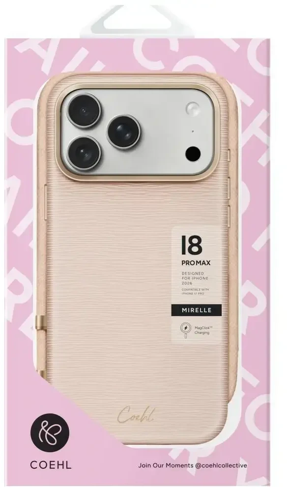 Dėklas UNIQ Coehl Mirelle do iPhone 18 Pro Max / 17 Pro Max Magnetic Charging rožinė
