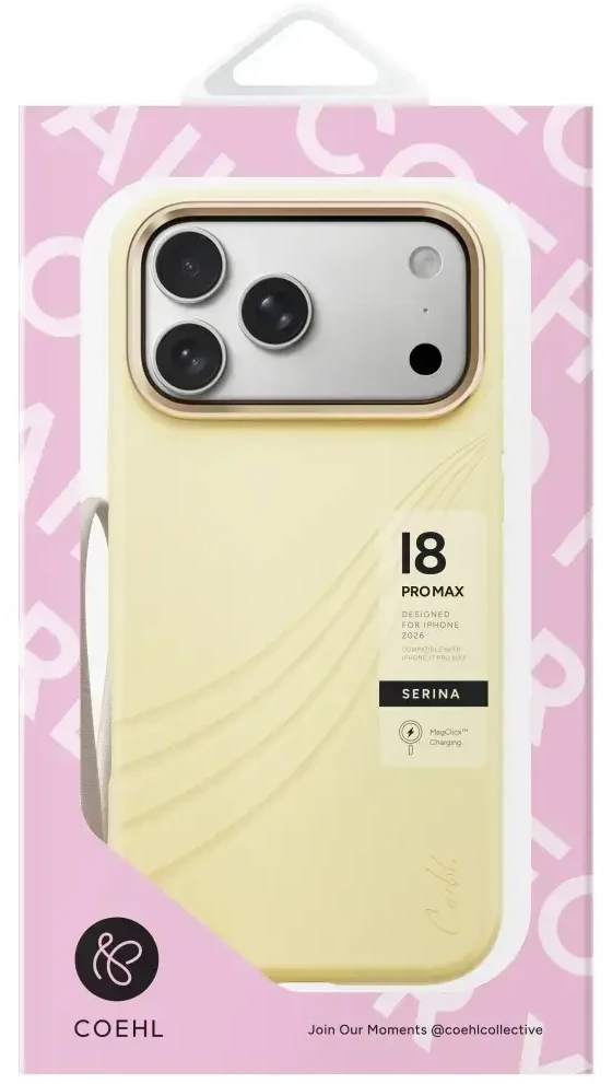 Dėklas UNIQ Coehl Serina do iPhone 18 Pro Max / 17 Pro Max Magnetic Charging geltona
