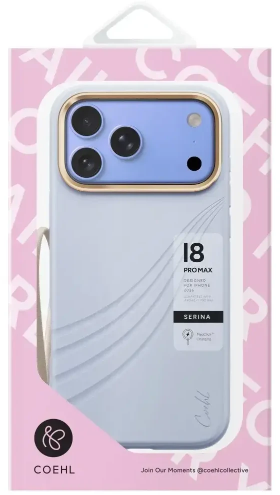 Dėklas UNIQ Coehl Serina, skirtas iPhone 18 Pro Max / 17 Pro Max, su magnetiniu įkrovimu, mėlynas