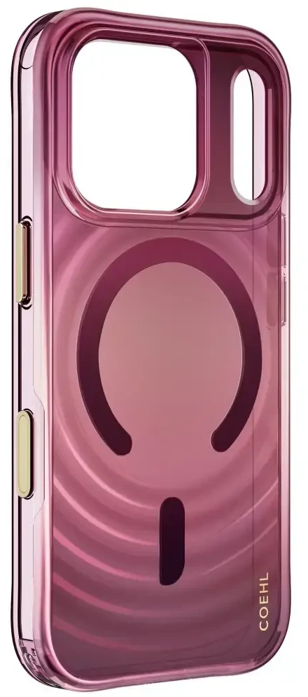 Dėklas UNIQ Coehl Vela, skirtas iPhone 18 Pro / 17 Pro, su magnetiniu įkrovimu, bordo spalvos