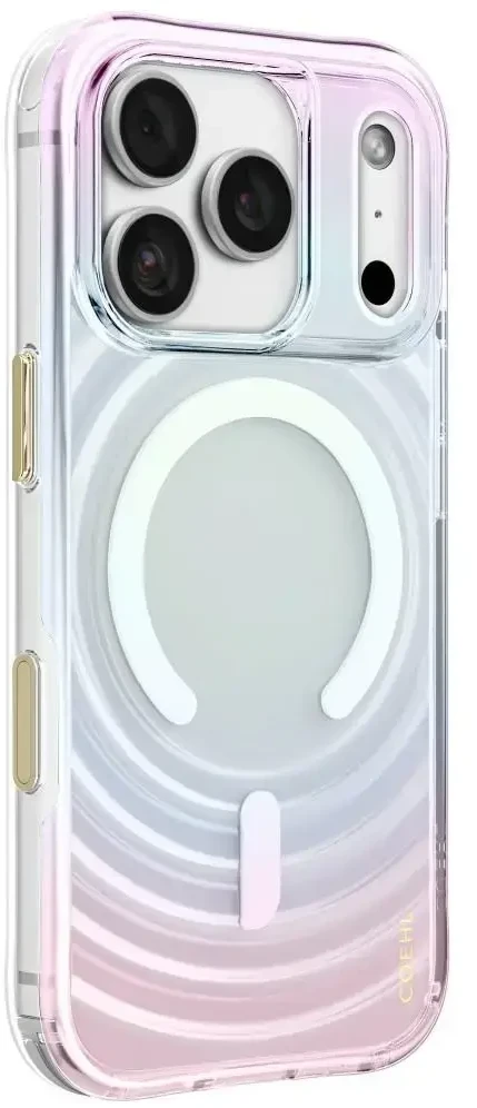 Dėklas UNIQ Coehl Vela, skirtas iPhone 18 Pro / 17 Pro, su magnetiniu įkrovimu, opal spalvos