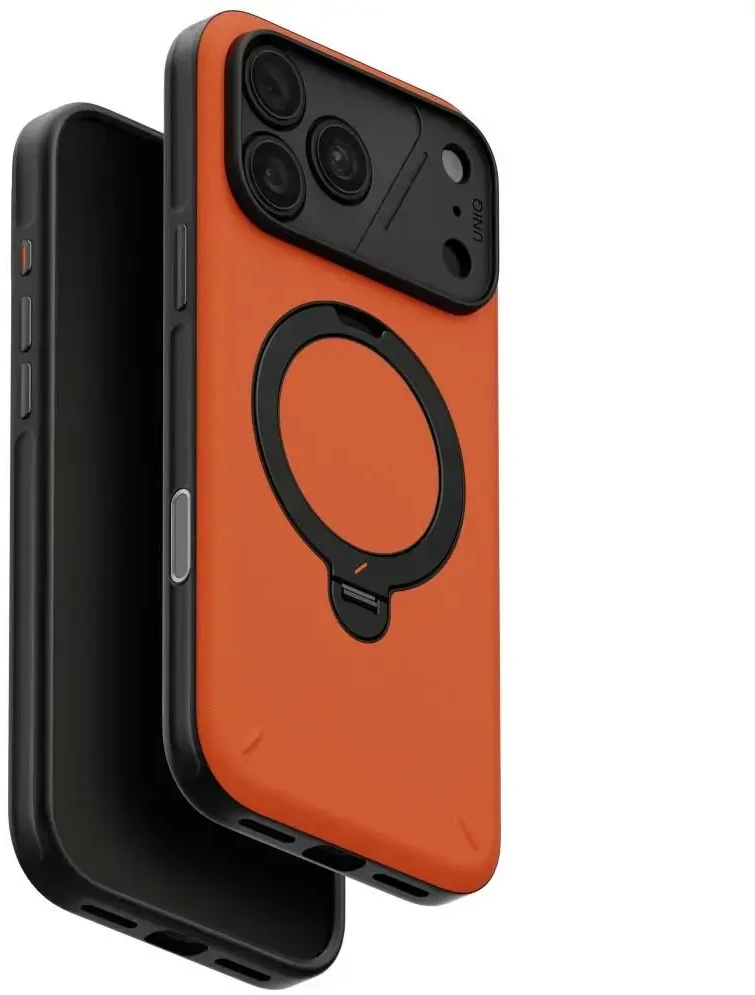 Dėklas UNIQ Elix do iPhone 18 Pro Max / 17 Pro Max 360 Rotating Kickstand oranžinė