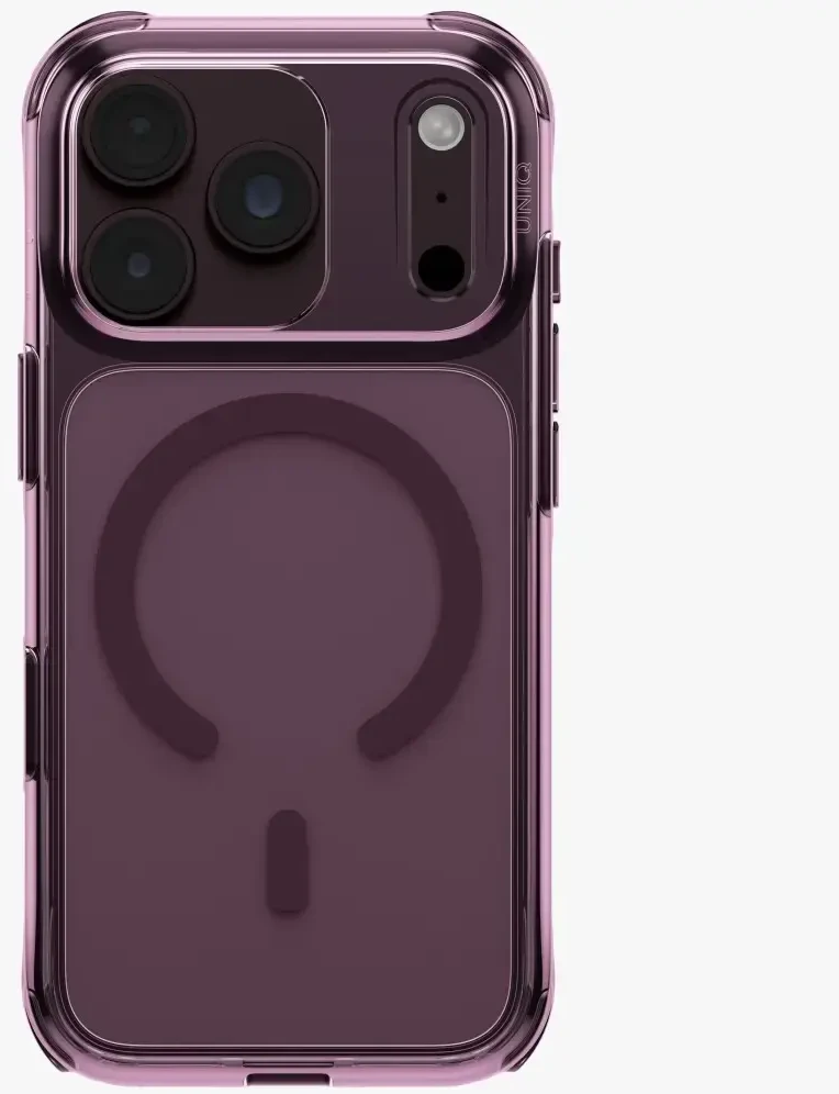 Dėklas UNIQ LifePro Xtreme, skirtas iPhone 18 Pro / 17 Pro, su Magclick įkrovimu, bordo spalvos