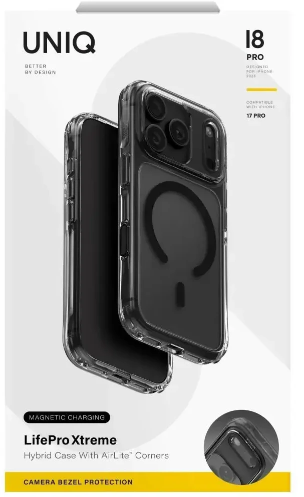 Dėklas UNIQ LifePro Xtreme do iPhone 18 Pro / 17 Pro Magclick Charging juoda