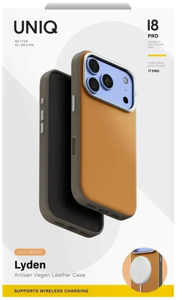 Dėklas UNIQ Lyden DS, skirtas iPhone 18 Pro / 17 Pro, su Magclick įkrovimu, smėlio spalvos